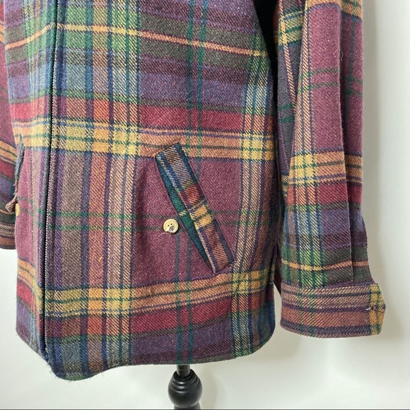 Talbots VTG Plaid Wool Coat - Picture 3 of 8